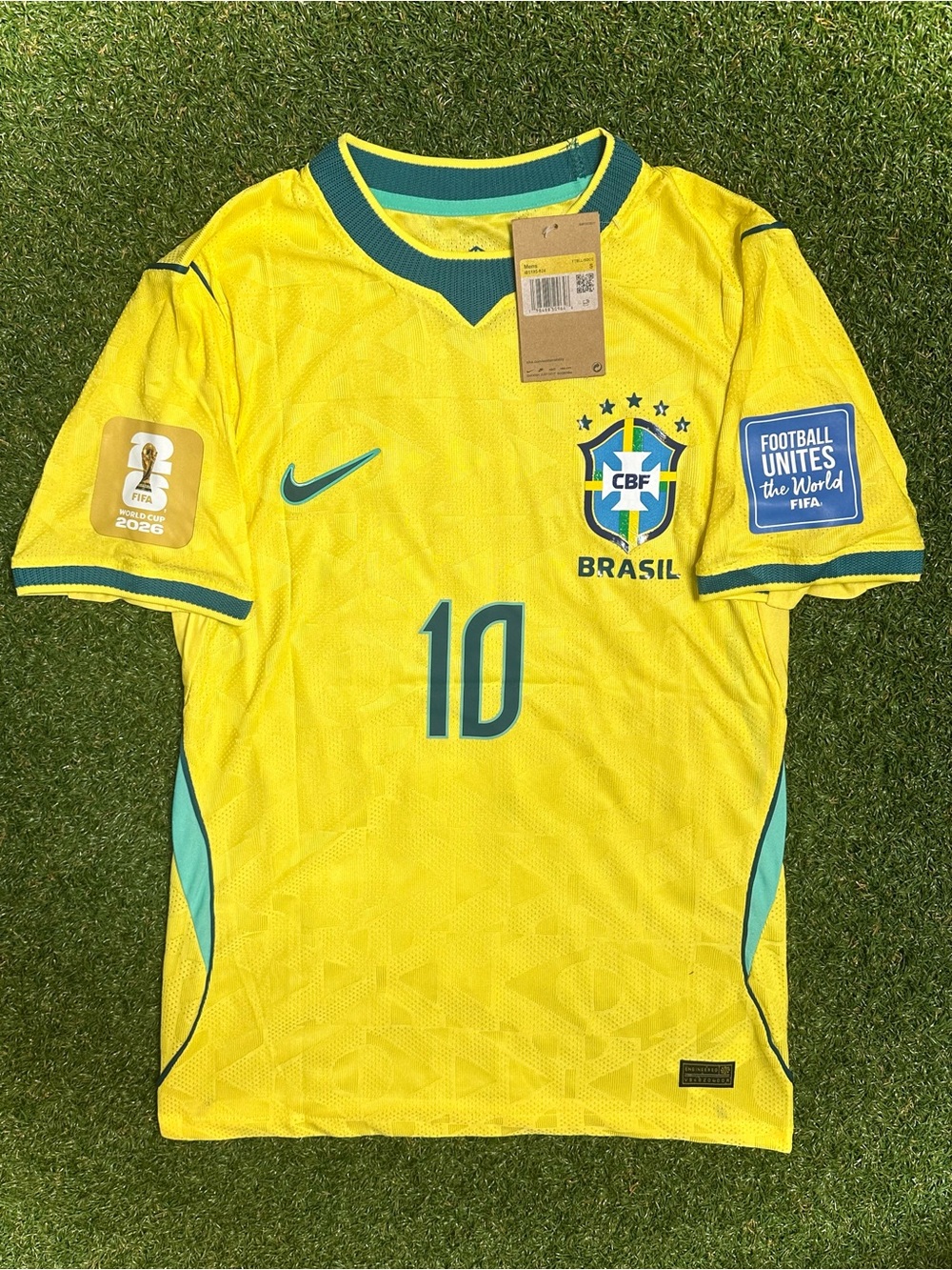 Nike Brazil National Team Soccer Jersey - Yellow with Green Accents